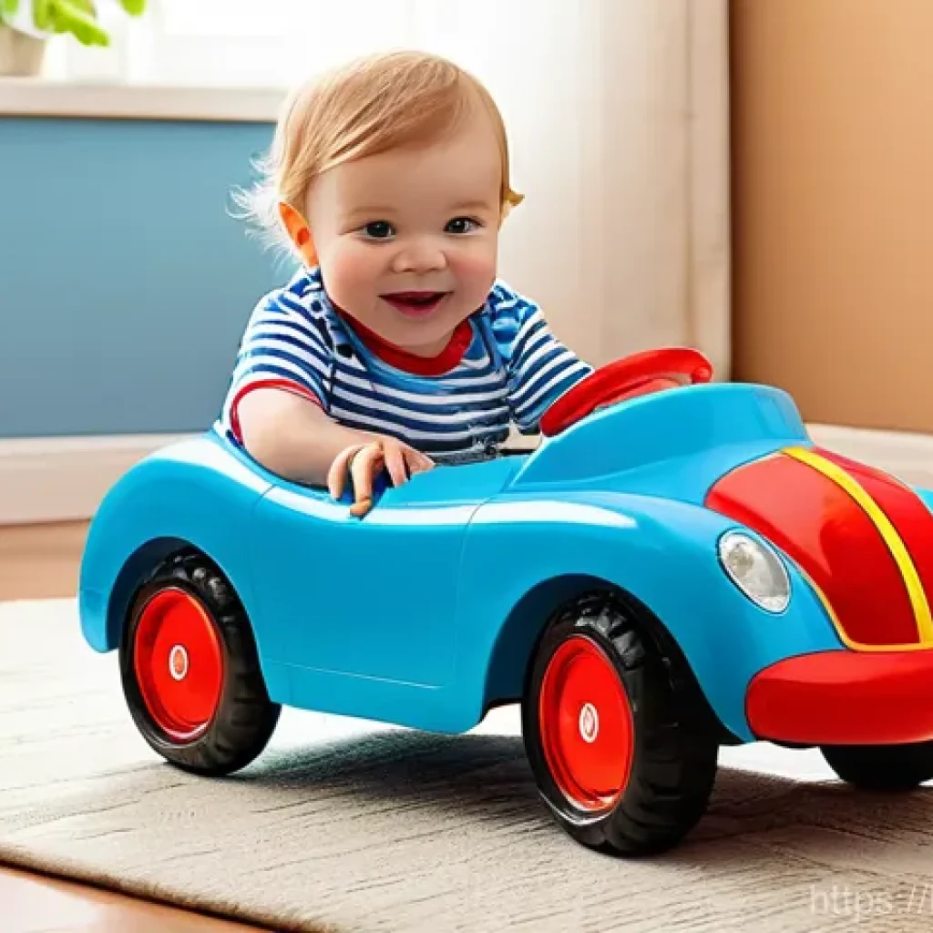 승용완구 부모 평점 - **Prompt 1: Cheerful Toddler's First Ride-On Adventure**
"A joyful toddler, approximately 18 mon...