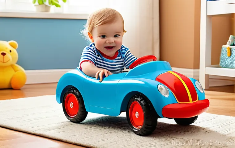 승용완구 부모 평점 - **Prompt 1: Cheerful Toddler's First Ride-On Adventure**
    "A joyful toddler, approximately 18 mon...