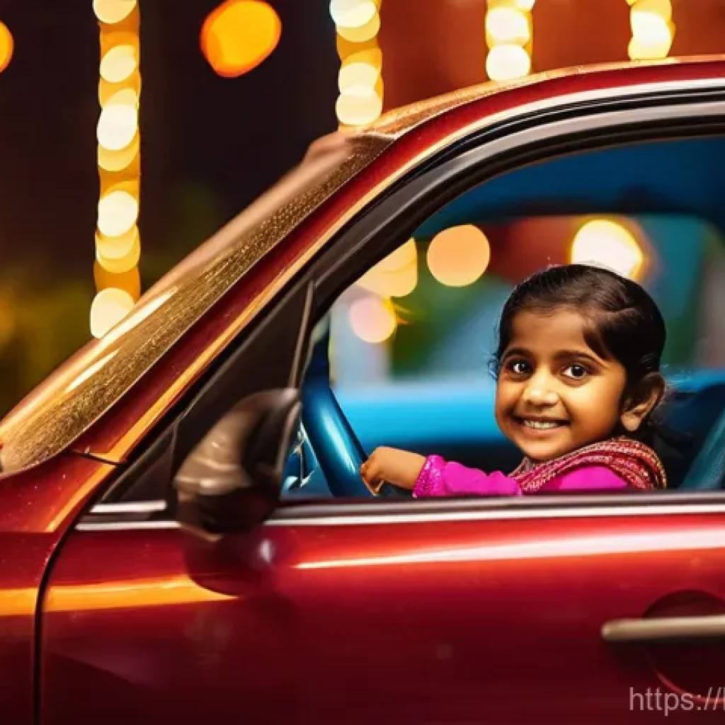 승용완구 할인 행사 일정 - **Prompt 1: Festive Joy with an Electric Ride-On Car**
    "A joyous 4-year-old child with a bright ...